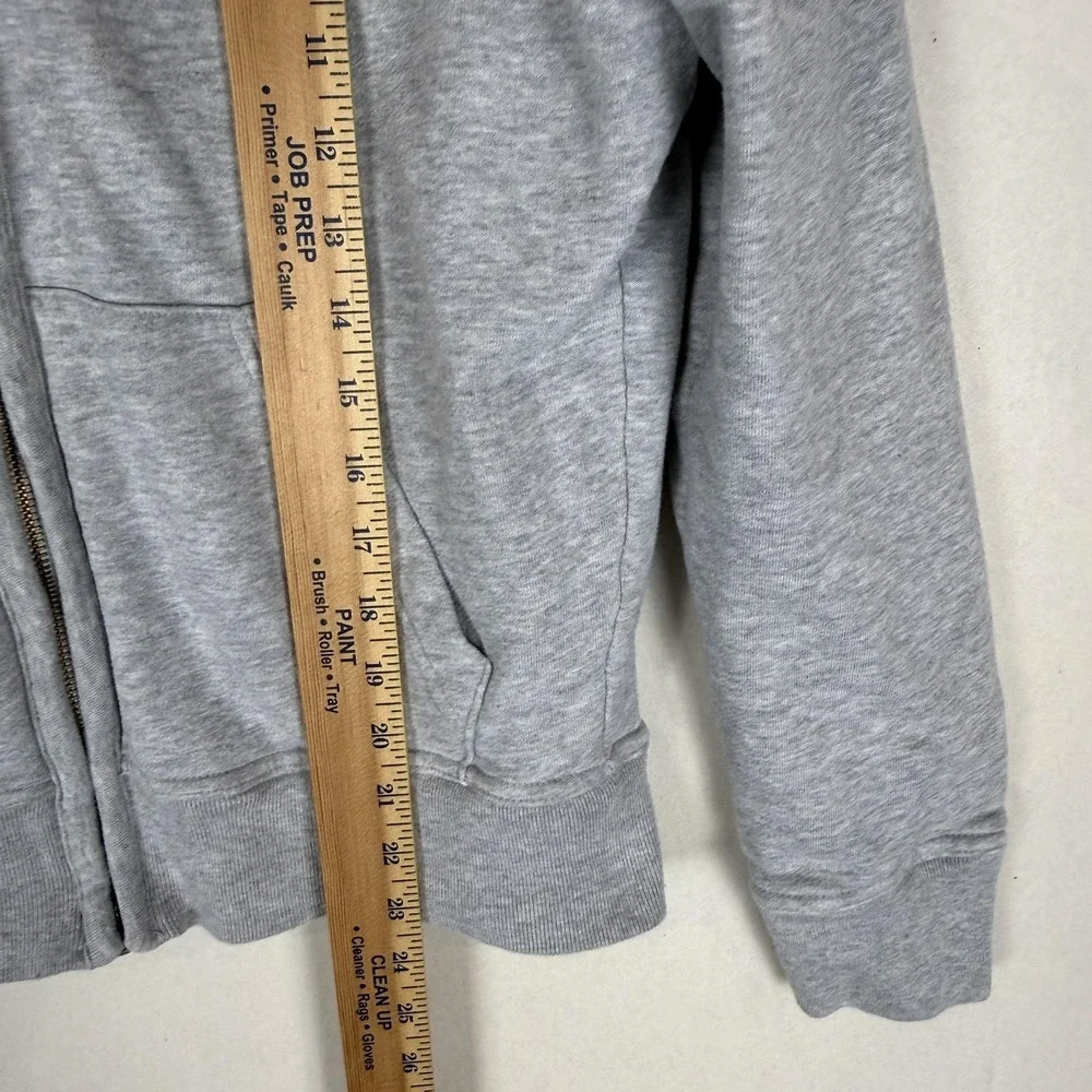 Aeropostale Hoodie Sweatshirt Kids Small Gray Full Zip Sherpa Fleece Lined Logo‎